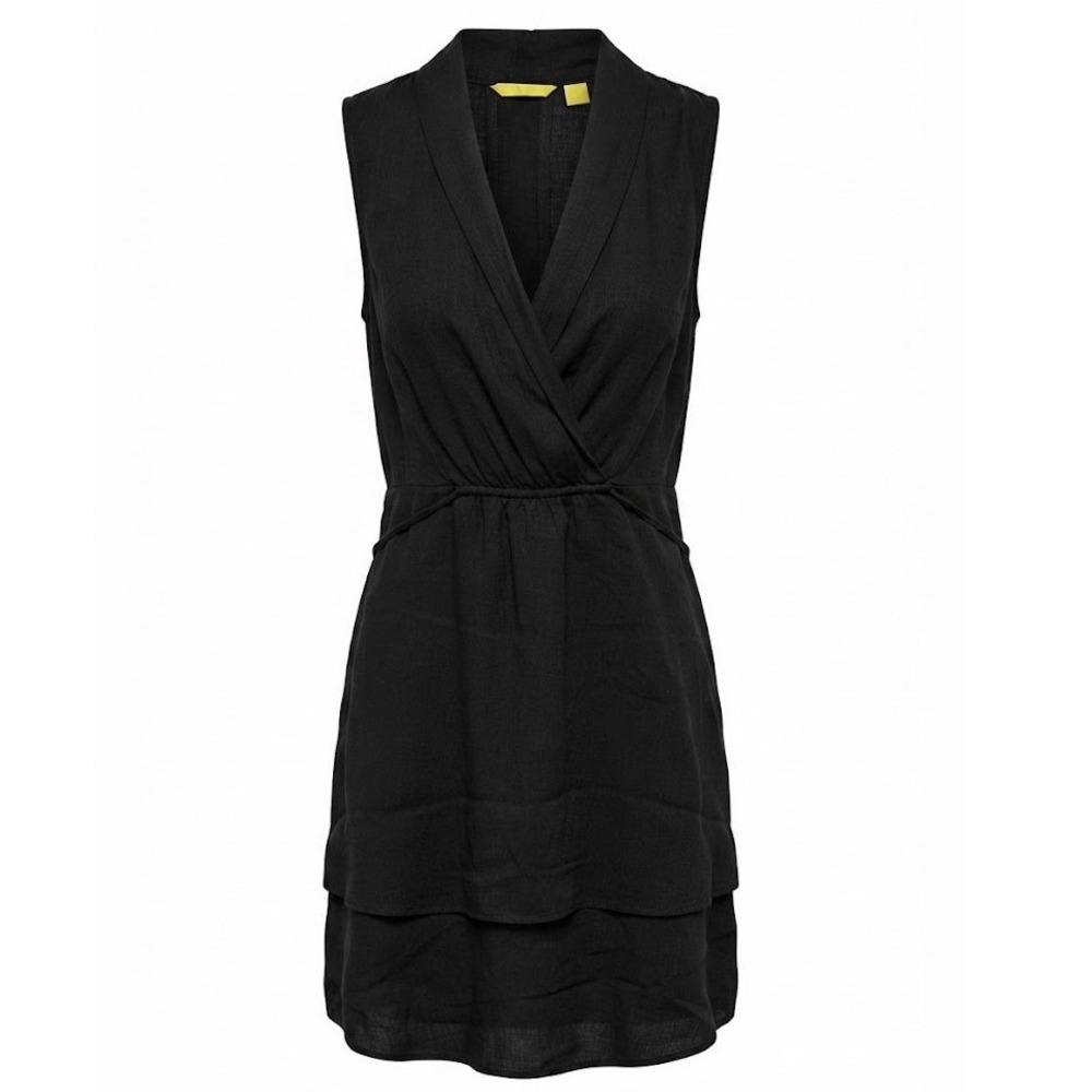 Maeve Anthropologie Womens Small Black Sleeveless V-Neck Mini Dress Pockets - WD